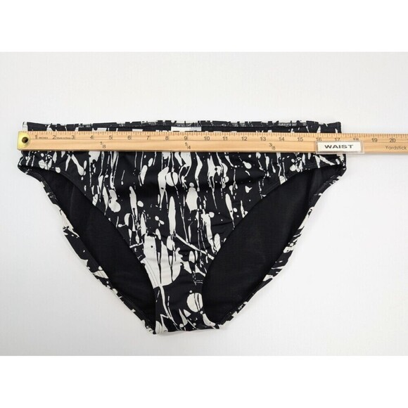 Shape Fx Swim Bikini Bottom Womens 18 Black Abstract Print Tummy Control Resort - Picture 6 of 10